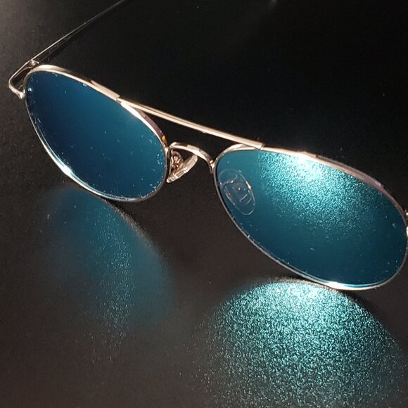 Classic Aviator Silver Blue Sunglasses [SOJOS] [Size 56-15-140] - Picture 7 of 7